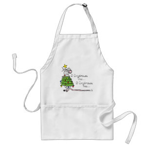 Tablier Dessin animé de Noël drôle de souris d'arbre migno