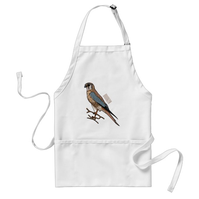 Tablier dessin animé d'oiseau-kestrel américain (Devant)