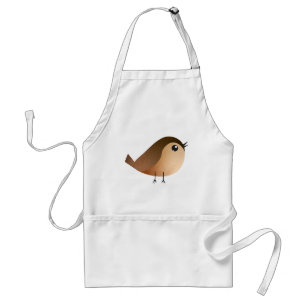 Tablier Dessin animé d'oiseau moineau mignon
