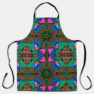 Tablier Dessin artistique africain. Motif aztèque sans cou