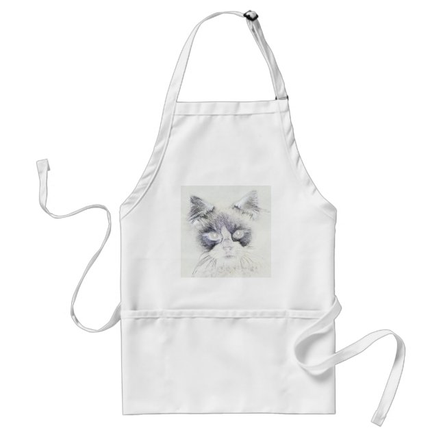 Tablier Dessin crayon de chat (Devant)