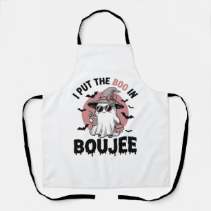 Tablier Dessin de gravure vintage Halloween fantôme Boujee