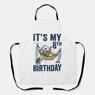 Tablier Dessin de hamac de tortue pour 8ème anniversaire, 