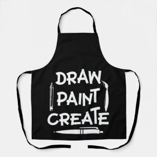 Tablier Dessin Peinture Créer Artiste Amusant Artiste Ense