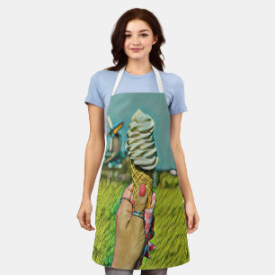 Tablier dessin vintage de crème glacée