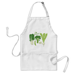 Tablier Devenez écolo ! (Vert feuillu !) légume heureux 