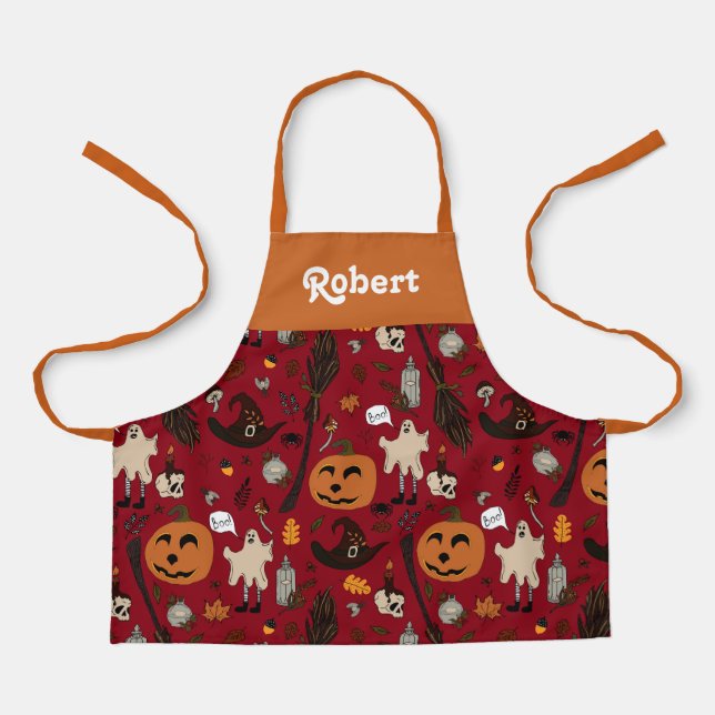 Tablier d'Halloween personnalisé pour les enfants (Recto)