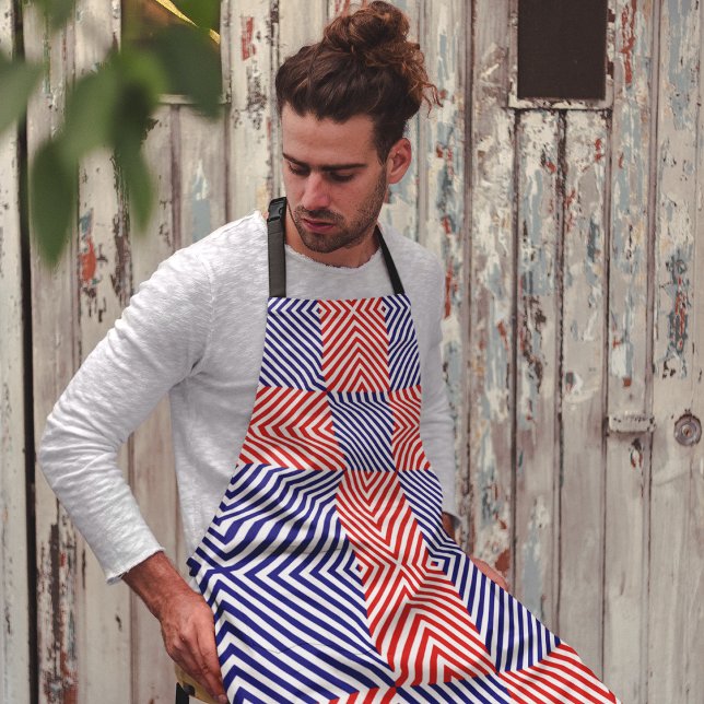 Tablier Diagonale Rouge Et Bleue (Créateur téléchargé)