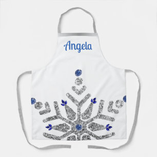 Tablier Diamant et Sapphire Snowflake hiver