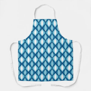 Tablier Diamants Modernes Du Milieu Du Siècle, Blues Denim