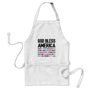 Tablier Dieu Bénisse l'Amérique Tous Pays Fierté Latino I