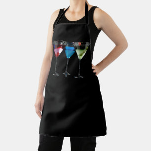 Tablier Différents cocktails dans des lunettes à martini n