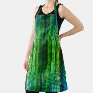 Tablier d'impression recouvert de tissu vert Iride