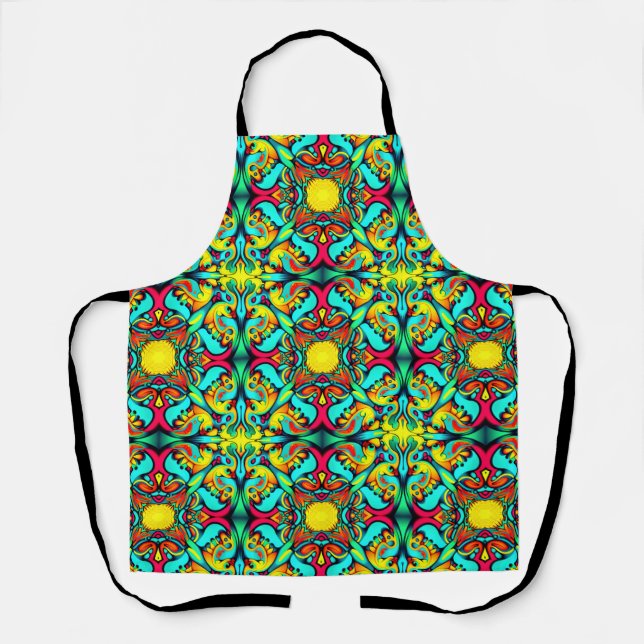 Tablier d'impression tout-en-dessus à motif jaune  (Recto)