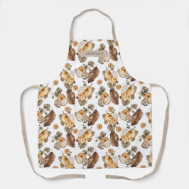 Tablier d'impression tout-en-dessus Floral Automne