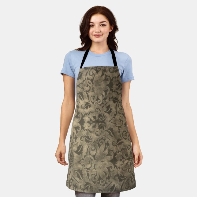 Tablier d'impression tout-en-haut Brocade vintage (Porté)