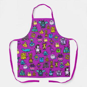 Tablier d'impression tout-en-haut - violet (Adulte