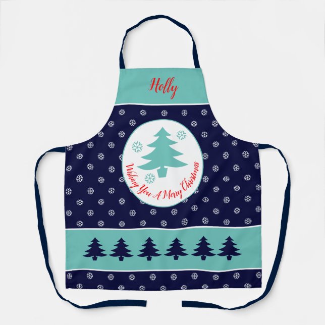 Tablier d'impression tout-en-plan du Motif de snow (Recto)