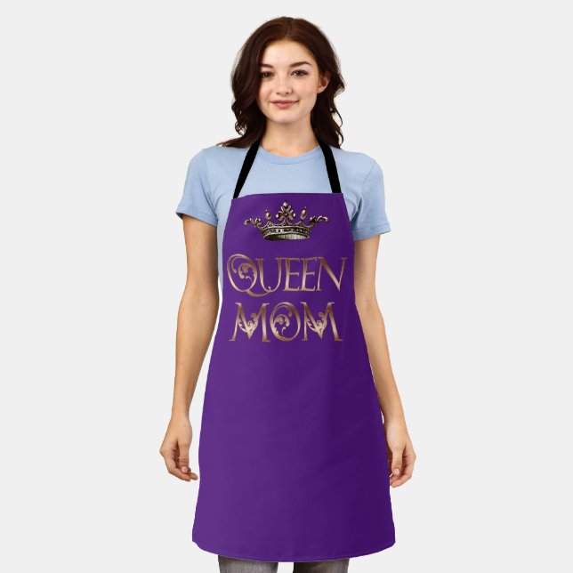 Tablier d'impression tout-en-plan Queen Mom (Porté)