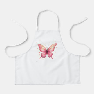 Tablier d'impression tout-en-un avec papillon rose