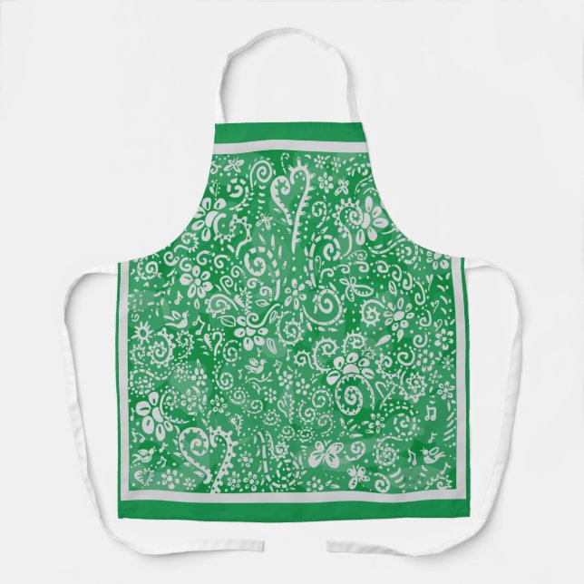 Tablier d'impression tout-en-un Bandana vert (Recto)