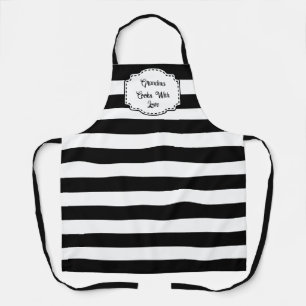 Tablier d'impression tout-en-un noir et blanc pers