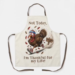 Tablier Dinde drôle en fuite pour Thanksgiving