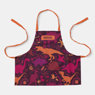 Tablier Dino Doodle Silhouettes Enfants Dinosaur