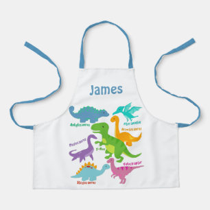 Tablier Dinosaure Et Noms De Petits Enfants