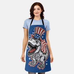 Tablier Dinosaure Patriotique Américain