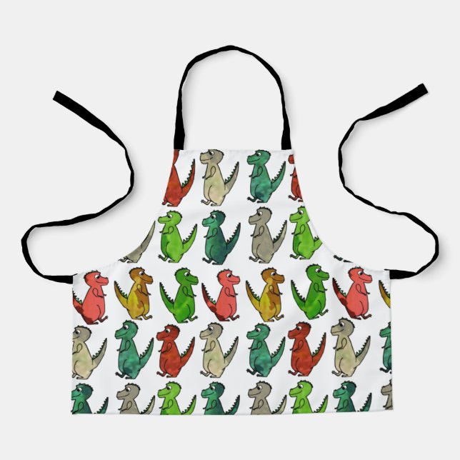 Tablier Dinosaures colorés Enfants (Recto)