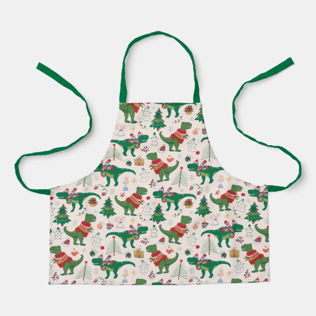Tablier Dinosaures dans Sweaters Motif de Noël (Recto)