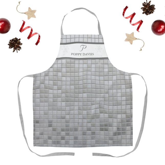 Tablier Disco Thématique Personnalisé avec Monogra (Personalized Disco-Themed Apron with Monogram)