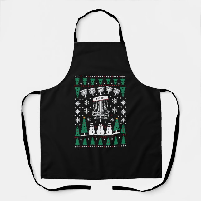 Tablier Disque Golf Vilain Sweat de Noël cadeaux de pyjama (Recto)