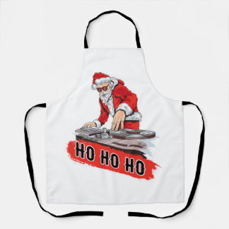 Tablier DJ Père Noël Christmas T Shirt Drôle Disque Jockey