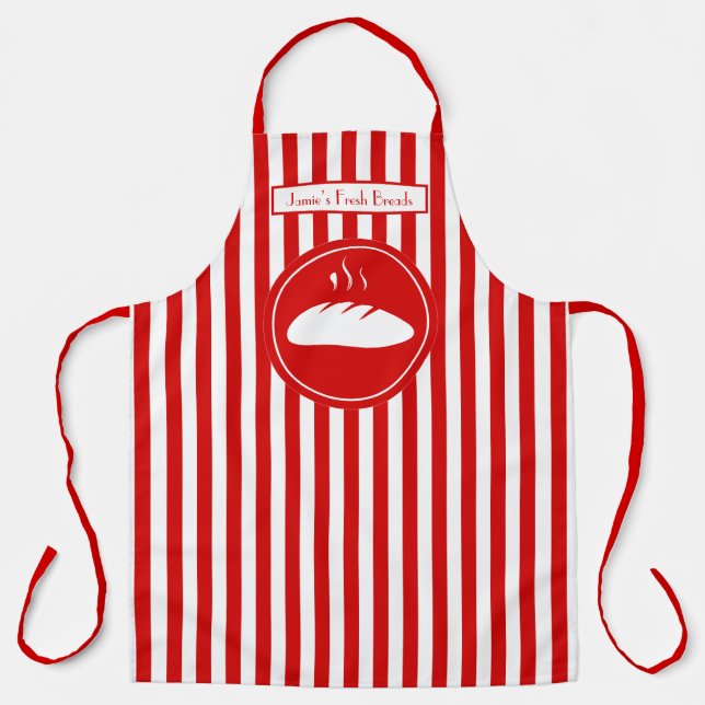 Tablier do-it-yourself Couleurs Boulangerie Verticale Roug (Recto)