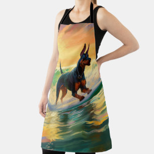 Tablier Doberman Beach Surf Peinture