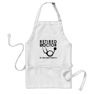 Tablier Docteur à la retraite w Stethoscope et Sassy Funny
