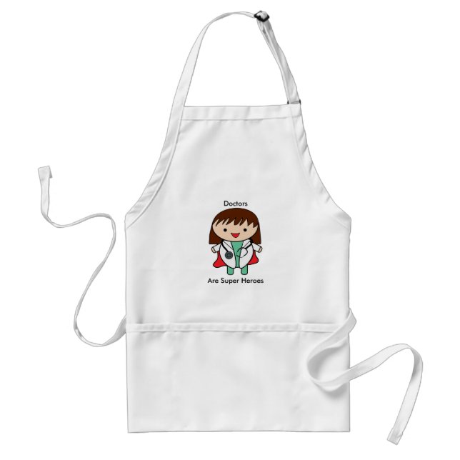 Tablier Docteur Day Hero Femme Kawaii Personnaliser (Devant)