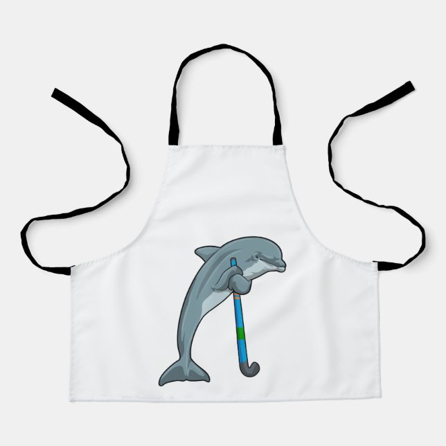 Tablier Dolphin at Hockey with Hockey stick (Recto)