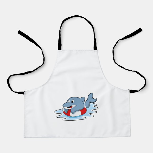 Tablier Dolphin at Swimming with Swim ring.PNG (Recto)