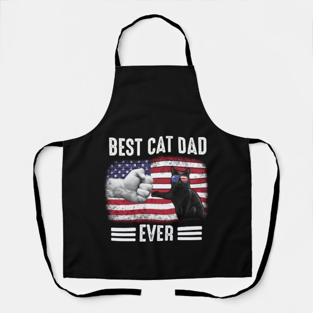 Tablier Don Papa| Meilleur père de chats jamais vu Drapeau (Recto)