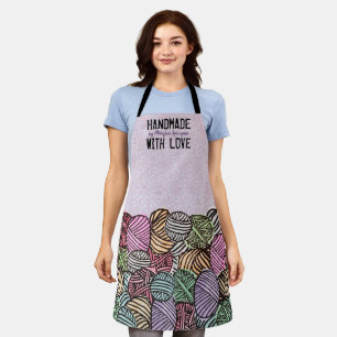Tablier Doodle fil tricot crochet homespun personnalisé