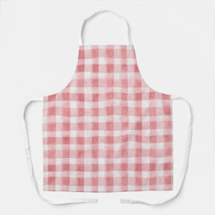Tablier Douce Rose Féminin Blanc Carreaux Rayures Mariage 