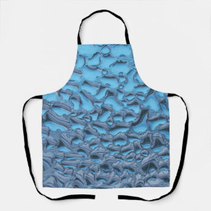 Tablier Doux gouttes de pluie sur verre bleu