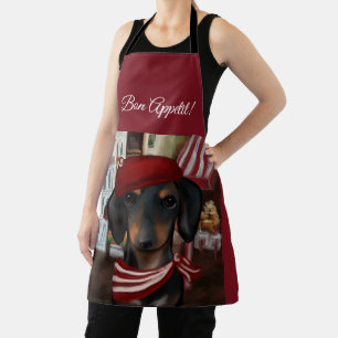 Tablier Doxie noire et bronze