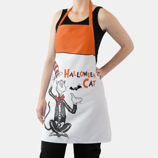 Tablier Dr Seuss | Chat d'Halloween en Casquette (Insitu)