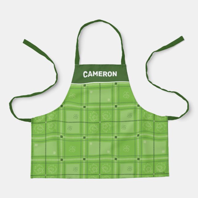 Tablier Dr Seuss | Motif de la fête de la Saint-Patrick (Recto)