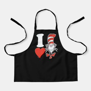 Tablier Dr. Seuss Valentine   Je Coeur le chat dans le Cas