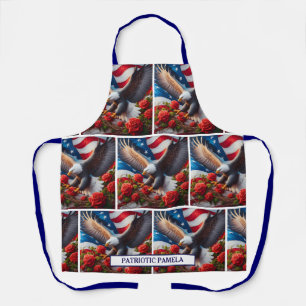 Tablier Drapeau américain Aigle à tête blanche patriotique